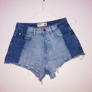 garage denim shorts